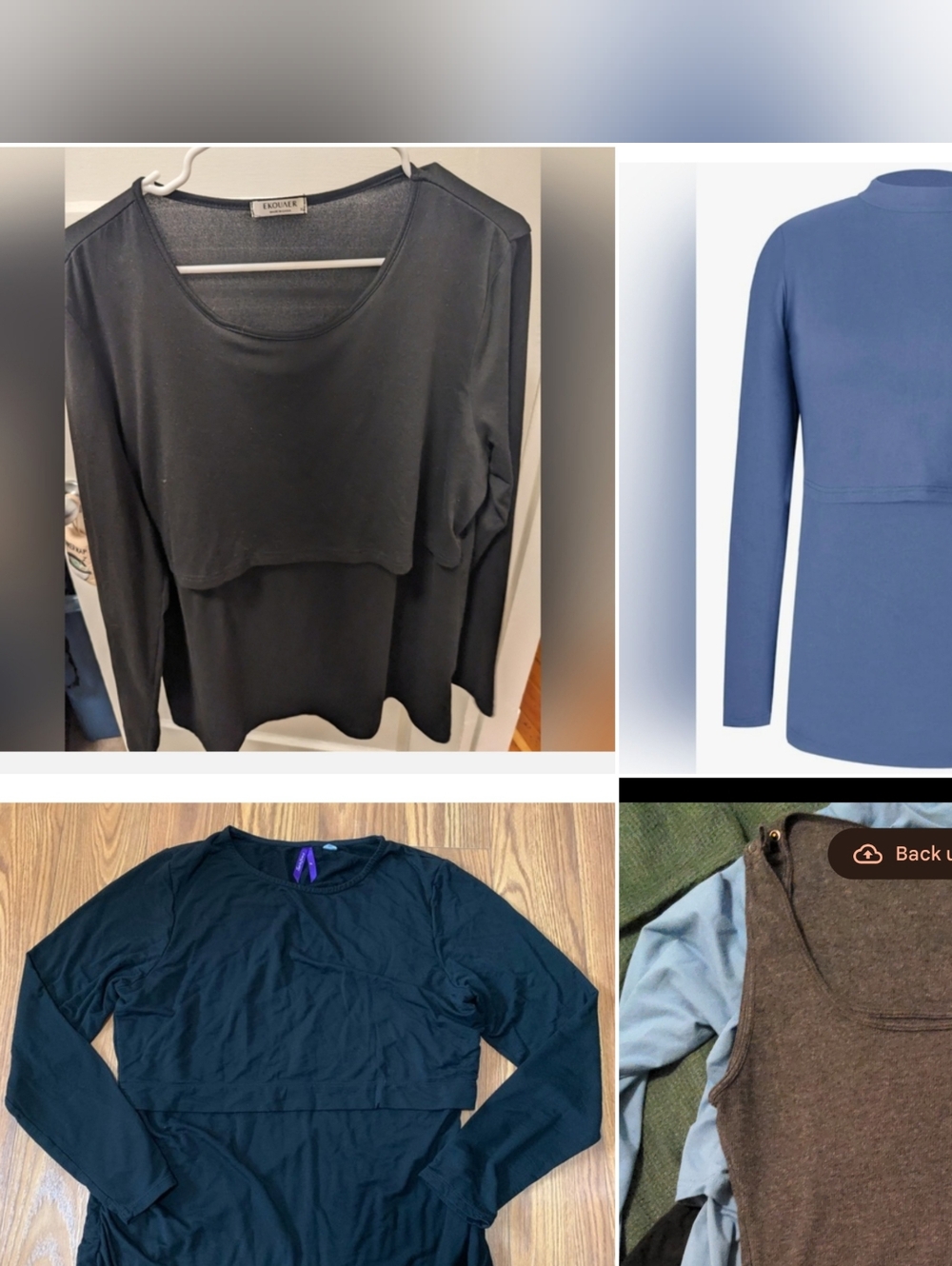 4x Breastfeeding Nursing Tops